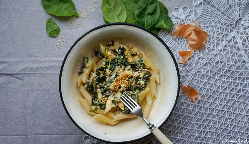 Makaron ze szpinakiem